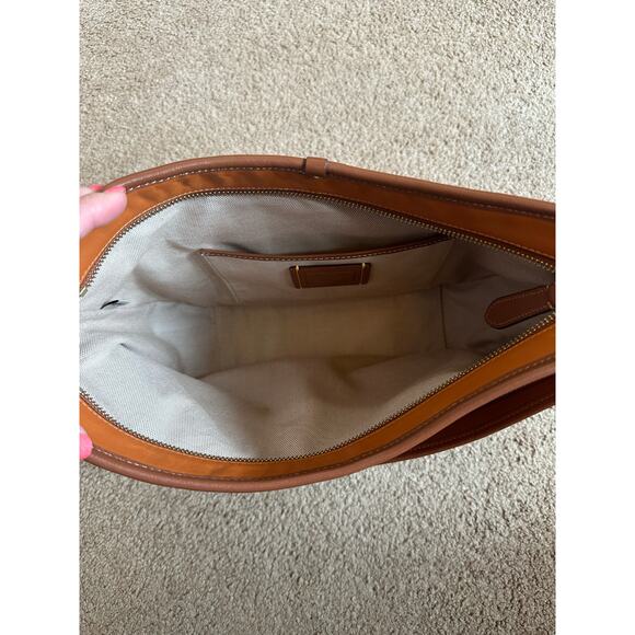 Coach Soft Tabby Hobo Bag Colorblock Brass/Canyon Rust Smooth Leather C6660 - Picture 10 of 16